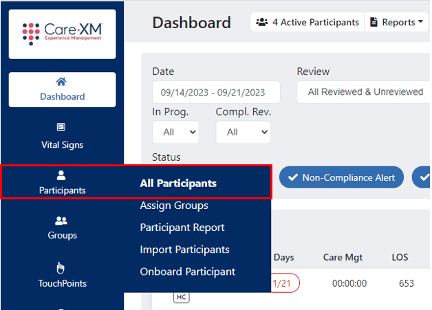 1. Go back to the menu and select “Participants”, then “All ...