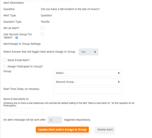 3. Click on " Update Alert and/or Assign to Group
