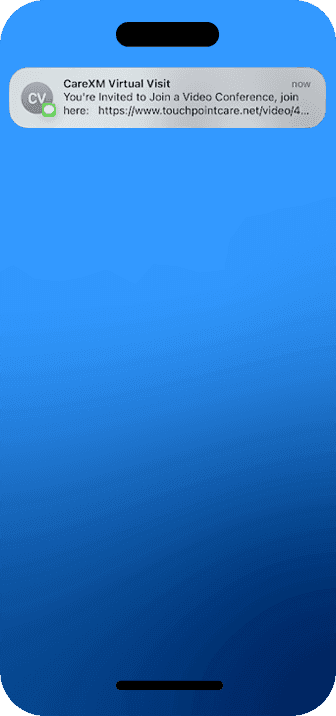 iPhone CareXM notification